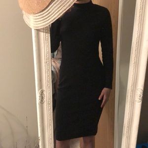 Missguided midcalf dress with long sleeves